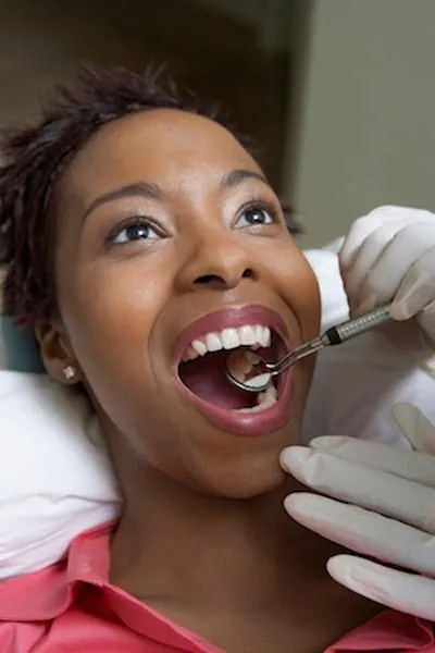 patient during her dental bonding appointment
