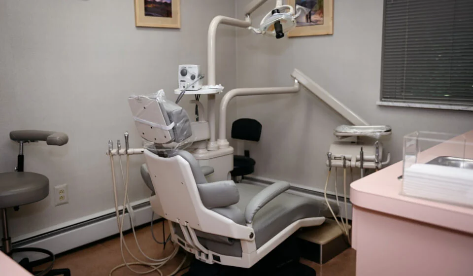 dental exam room at the office of Dr. Corrie J Crowe, DDS
